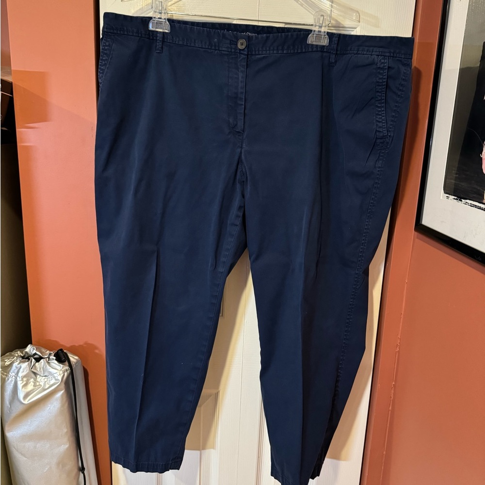 Talbots Navy Girlfriend Chinos, size 22WP